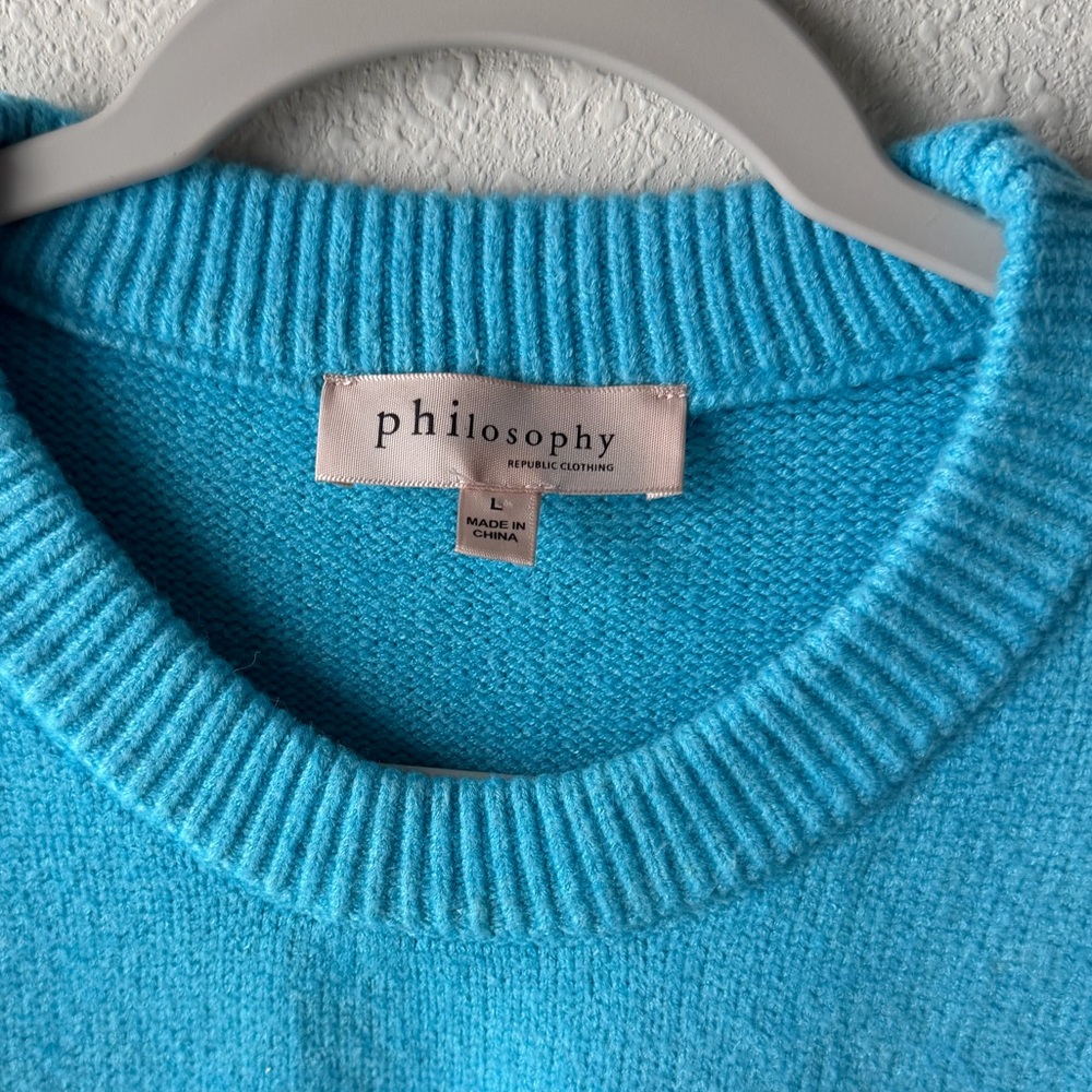 Philosophy Bright Blue Knit Sweater - Picture 3 of 11